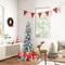 Pre-lit Artificial Christmas Tree Snow-Flocked Slim Pencil X-mas Decor